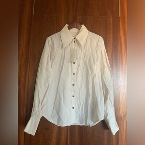 COS Cream Button-Up Shirt